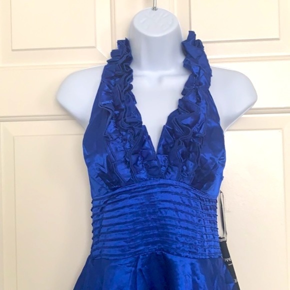 Love Stitch Navy Blue Halter Dress. Size M - Picture 2 of 5